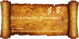 Goldschmidt Bernadett névjegykártya